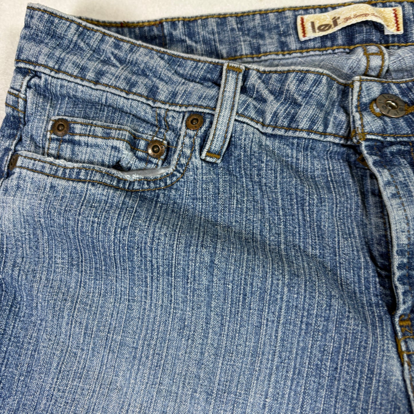 LEI Womens Jeans Size 11 Blue Y2K 90s Low Rise Bootcut Stretch Denim Vintage