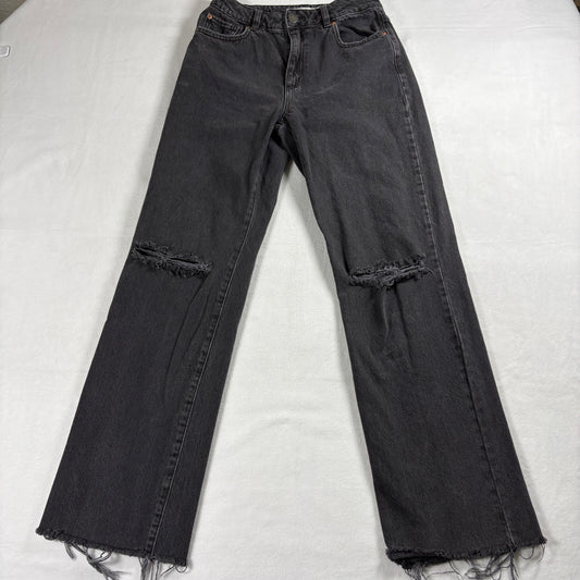 Garage Denim Jeans Womens Size 26 Black 90s Straight Distressed Grunge Y2K Fit X