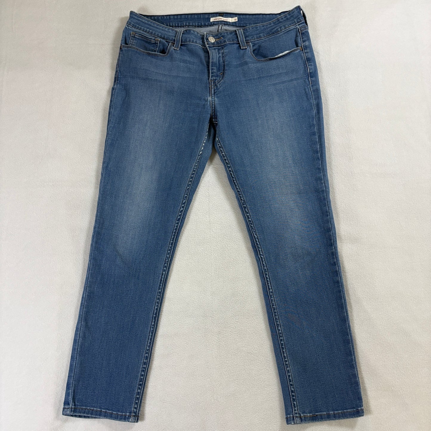 Levis 535 Super Skinny Jeans W32 Fits Like 32 X 25 Blue Stretch Denim Slim Y2K