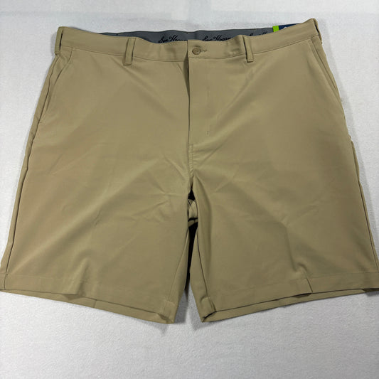 Ben Hogan Performance Shorts Mens 42 Chinchilla Khaki Stretch UPF50 Moisture Wicking