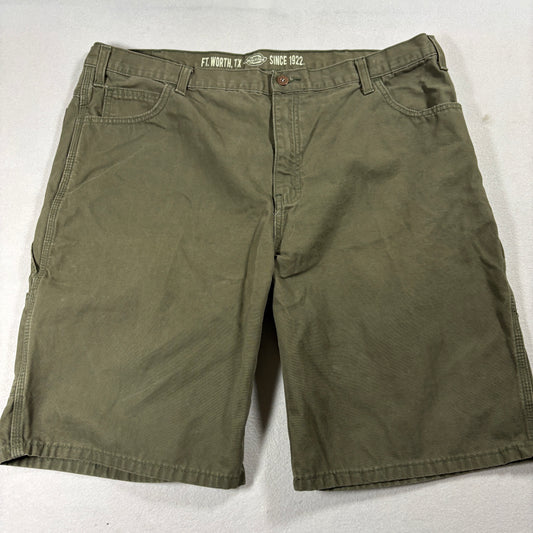 Dickies Shorts Mens 42 Olive Green 100% Cotton Workwear Casual Durable Twill
