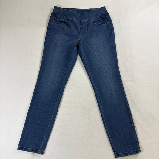 Pull On Skinny Jeans Belle Kim Gravel Tag M Fits Like 30 X 28 Blue Stretch Y2K