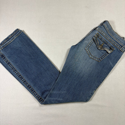 London Jeans Womens Jeans Size 6 Blue Y2K 90s Low Rise Bootcut Flap Pocket