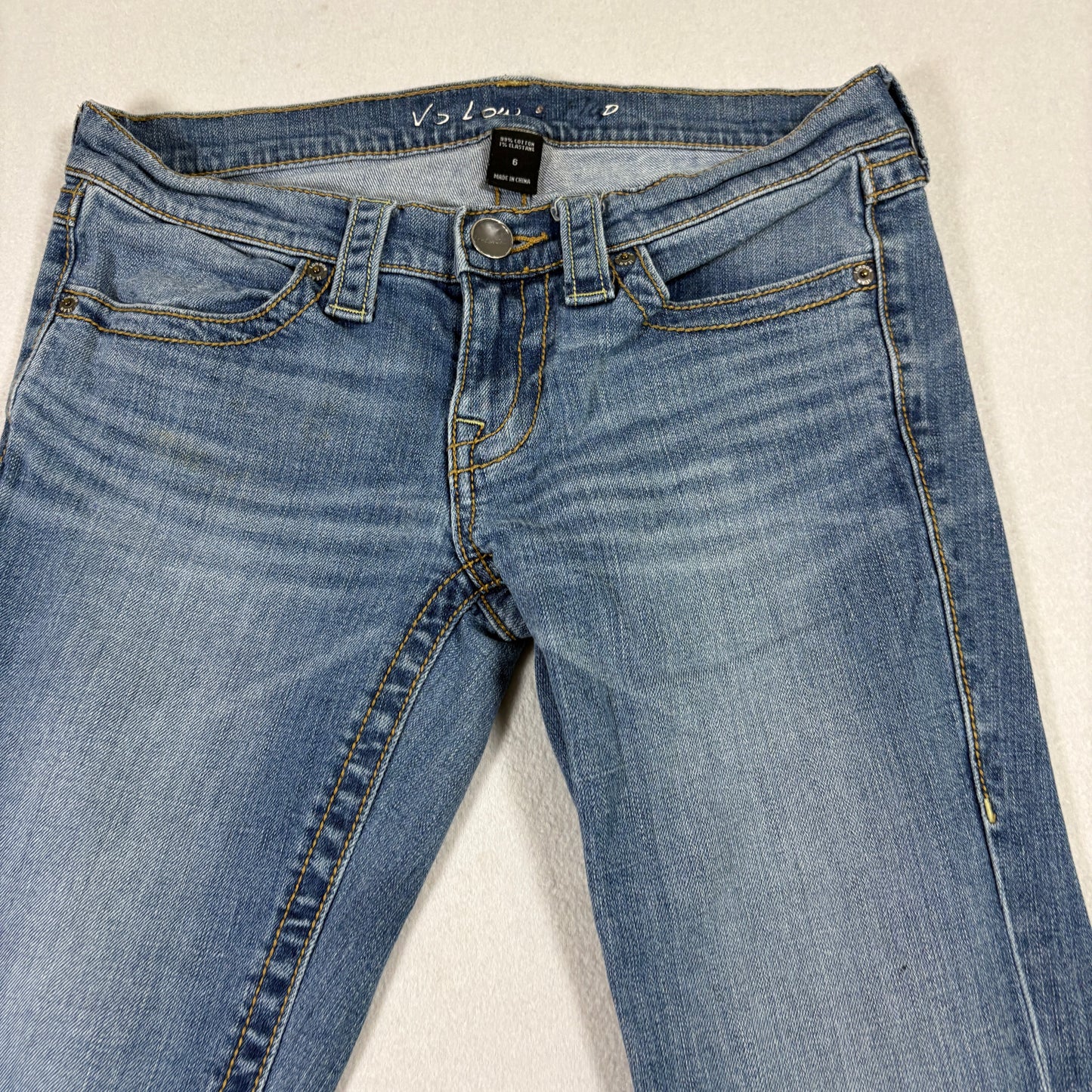London Jeans Womens Jeans Size 6 Blue Y2K 90s Low Rise Bootcut Flap Pocket