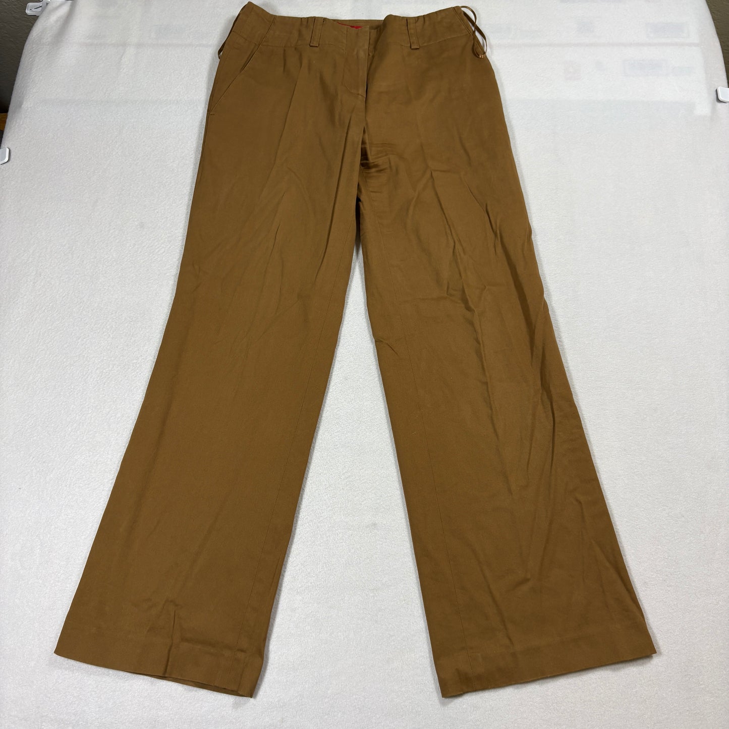 Anne Klein Dress Pants Womens 2P Brown Stretch Career Workwear Straight Leg Chic