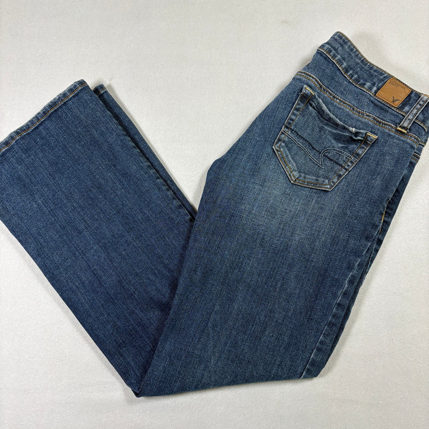 American Eagle Womens Jeans Size 10 Blue Favorite Boyfriend Relaxed Fit Stretch