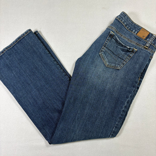 American Eagle Womens Jeans Size 10 Blue Favorite Boyfriend Relaxed Fit Stretch