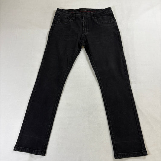 Slim Straight Stretch Jeans Black Wash Steves Jeans 32x30 Fits Like 32 X 28 Y2K
