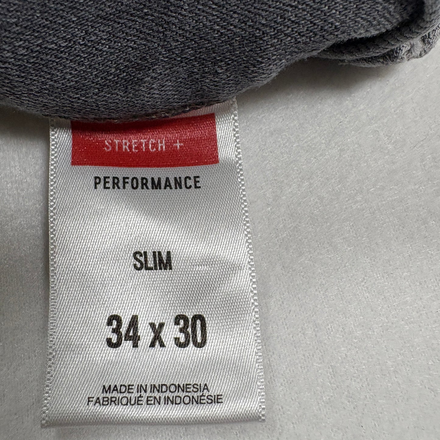 Express Jeans Men’s Slim Fit Gray Stretch Performance Denim Pants 34x30