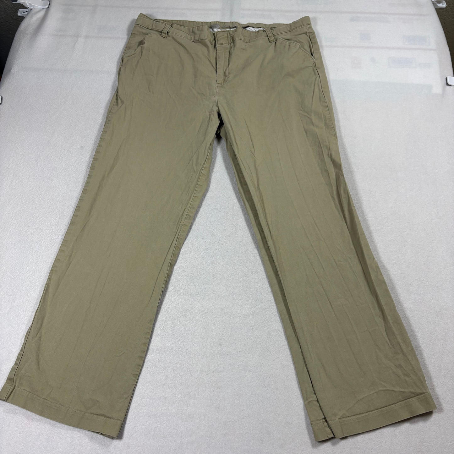Dickies Khaki Work Pants Mens 34x27 Straight Leg Casual Utility Chino