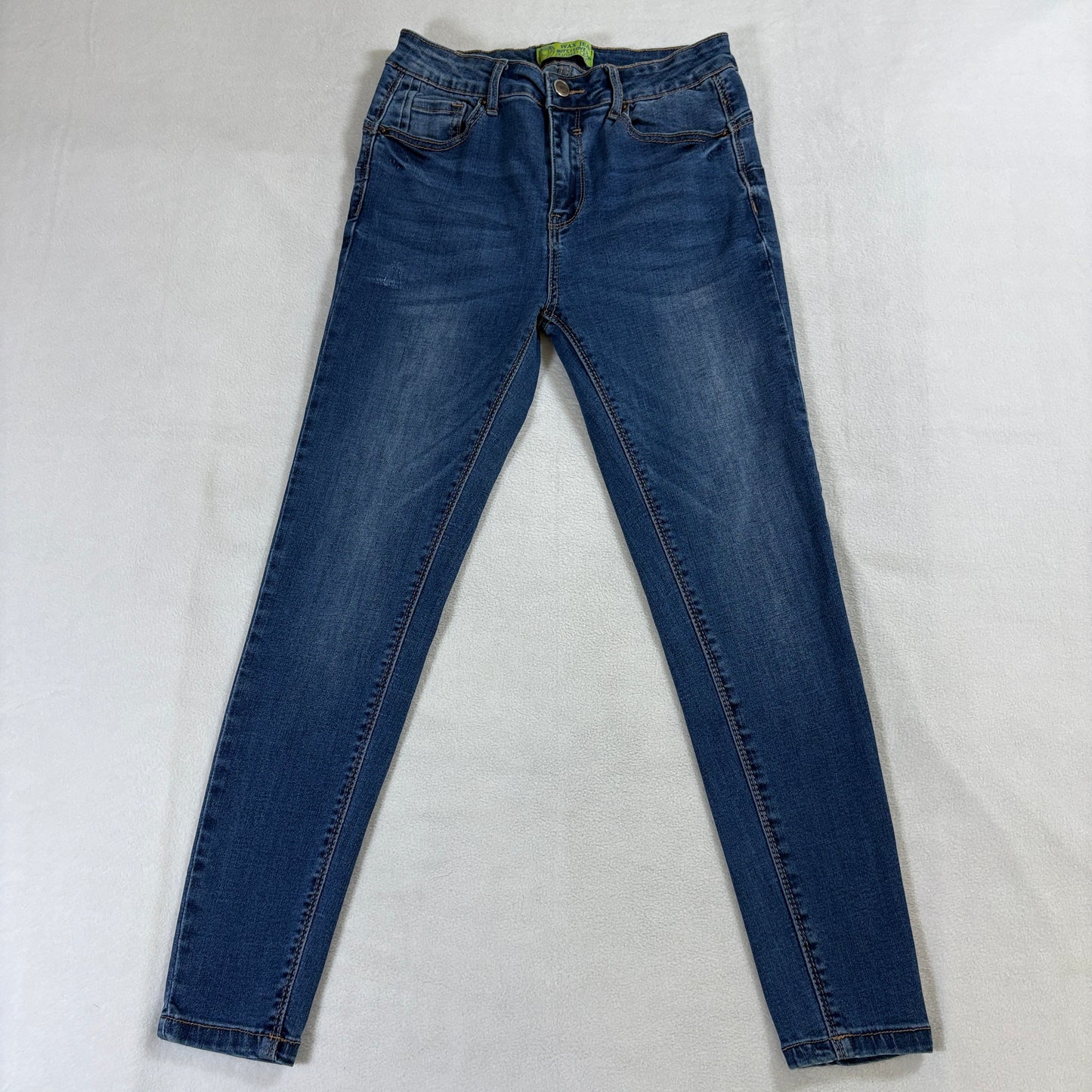 Wax Jean Push Up Skinny Jeans Tag S Fits Like 26 X 24 Blue Stretch Y2K Denim