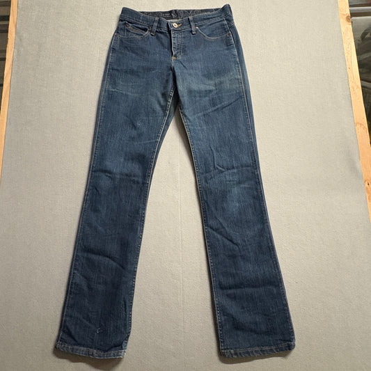 Wrangler Q-Baby Bootcut Jeans Women 5/6 x 38 Fits Like X Dark Wash Cowboy