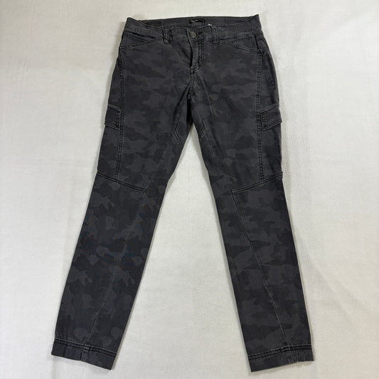 Camo Cargo Skinny Pants Womens Tag 6 Fits Like 31 X 28 Gray Stretch Utility Slim