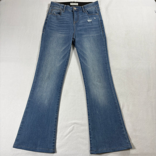 Knox Rose Jeans Womens 2 Blue Flare Distressed Y2K Stretch Denim Retro Vintage!!