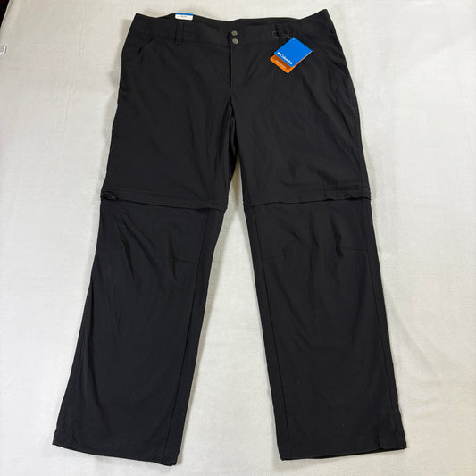 Convertible Hiking Pants Columbia Womens 18W Fits 40 X  29 Black Zip Off Trail