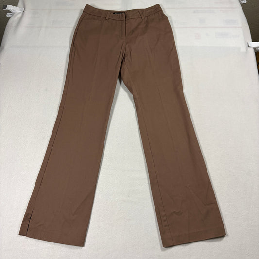 New York & Company Dress Pants Womens 2P Brown Stretch Bootcut Work Office