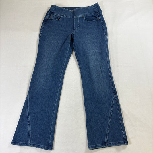Pull On Bootcut Jeans Womens M Fits Like 30X30 Blue Stretch Mid Rise Flare Denim