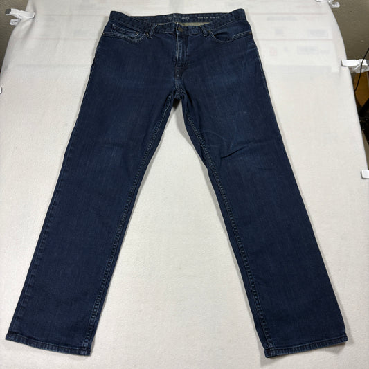 Calvin Klein Jeans Mens 34x30 Slim Straight Blue Denim Classic Casual