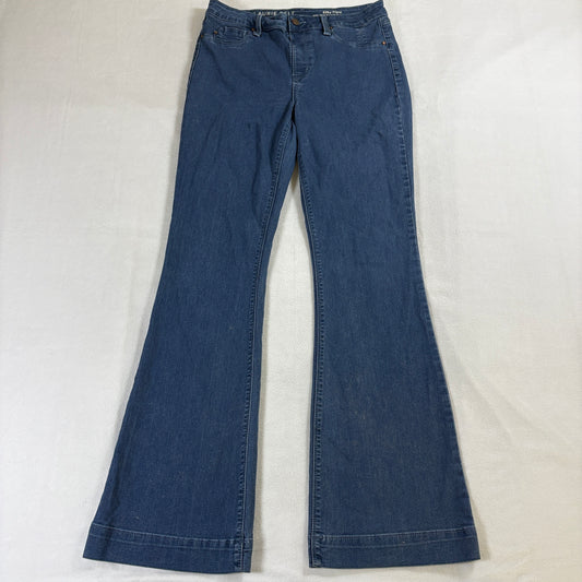 Silky Flare Jeans Stretch Laurie Felt Tag MT Fits Like 30 X 32 Blue Y2K Wide Leg