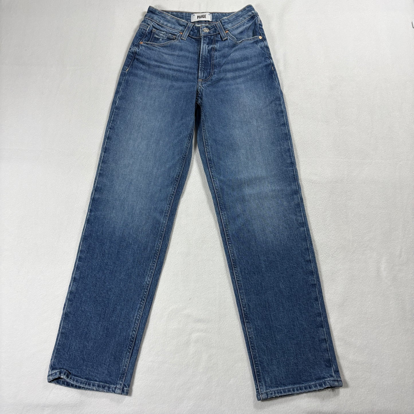 Paige Jeans Womens 23 Sarah Straight Ankle Blue Denim Stretch High Rise MidriseX
