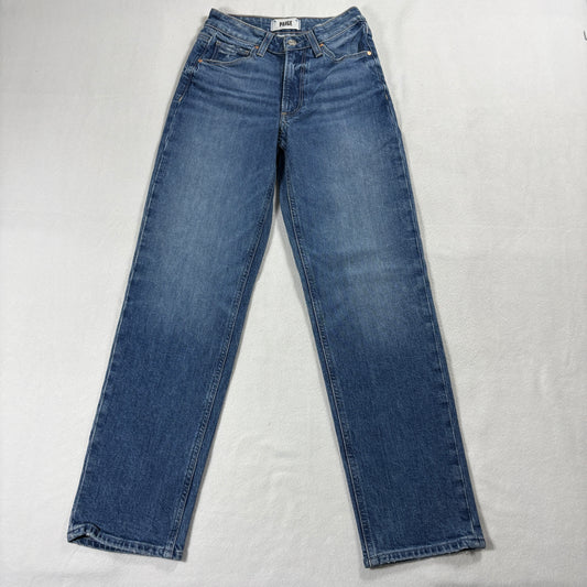 Paige Jeans Womens 23 Sarah Straight Ankle Blue Denim Stretch High Rise MidriseX
