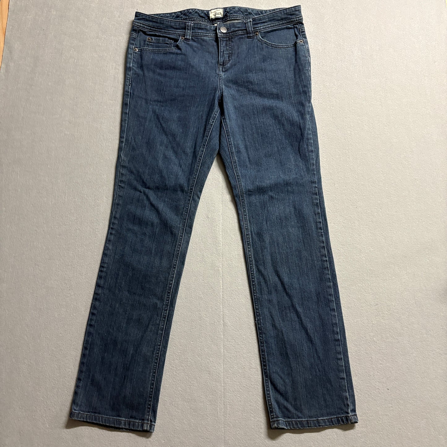 Bootcut Stretch Jeans Bass Heritage Denim Tag 10 Fits Like 34x29 Dark Wash Y2K