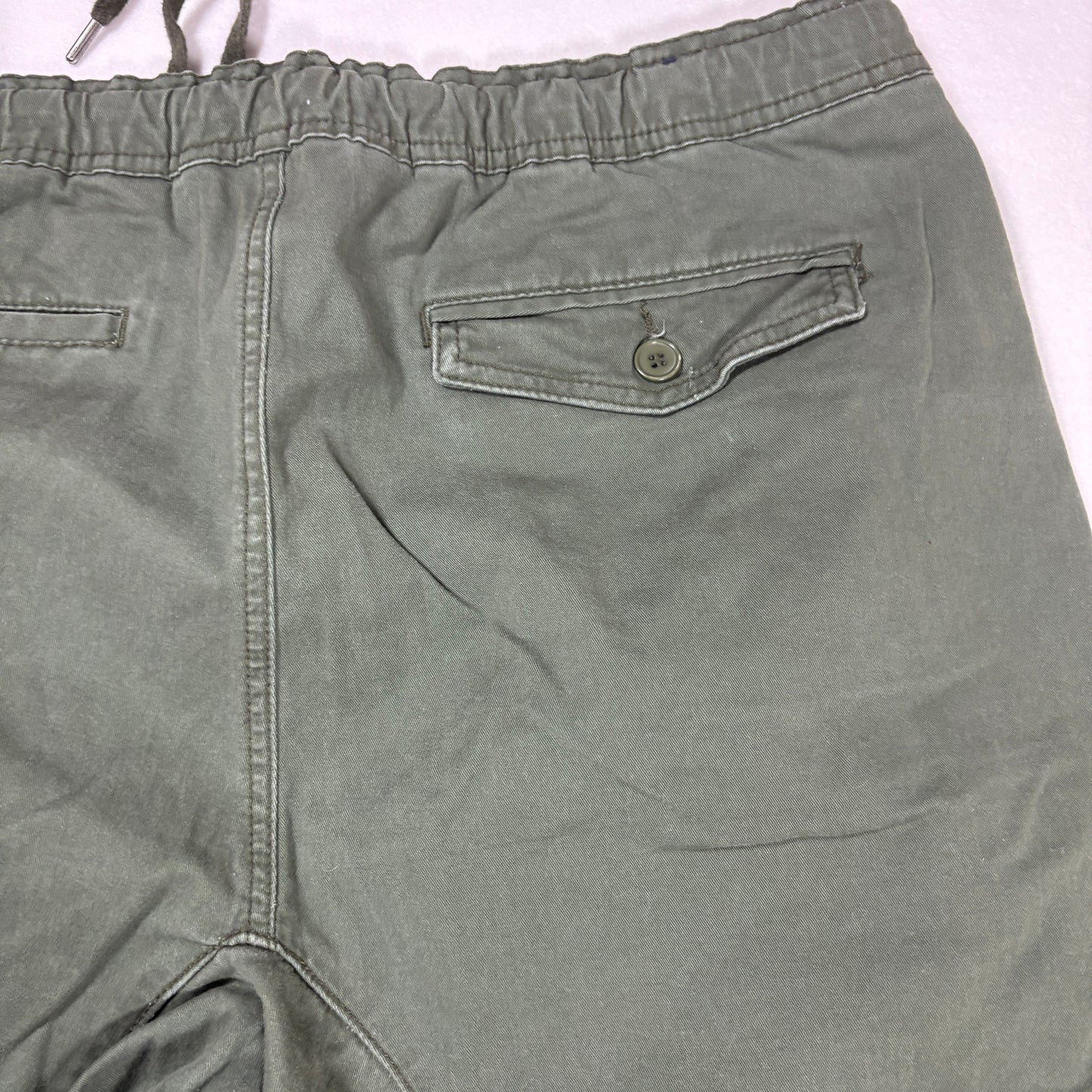 American Eagle Men’s Jogger Pants XL Green Drawstring Waist Casual Cotton Blend