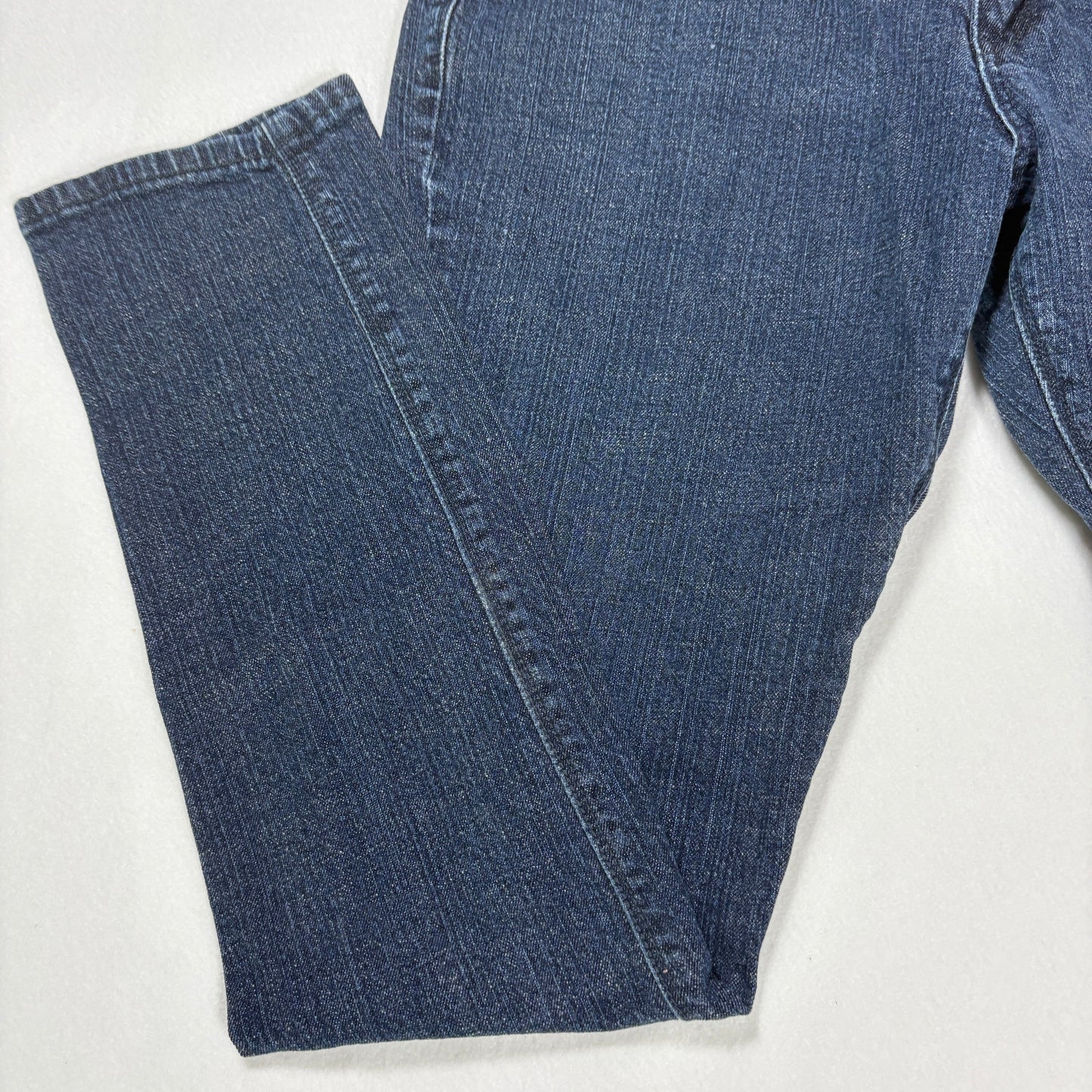 Express Jeans Women’s Size 14 Dark Wash Denim Stretch Straight Leg Mid Rise