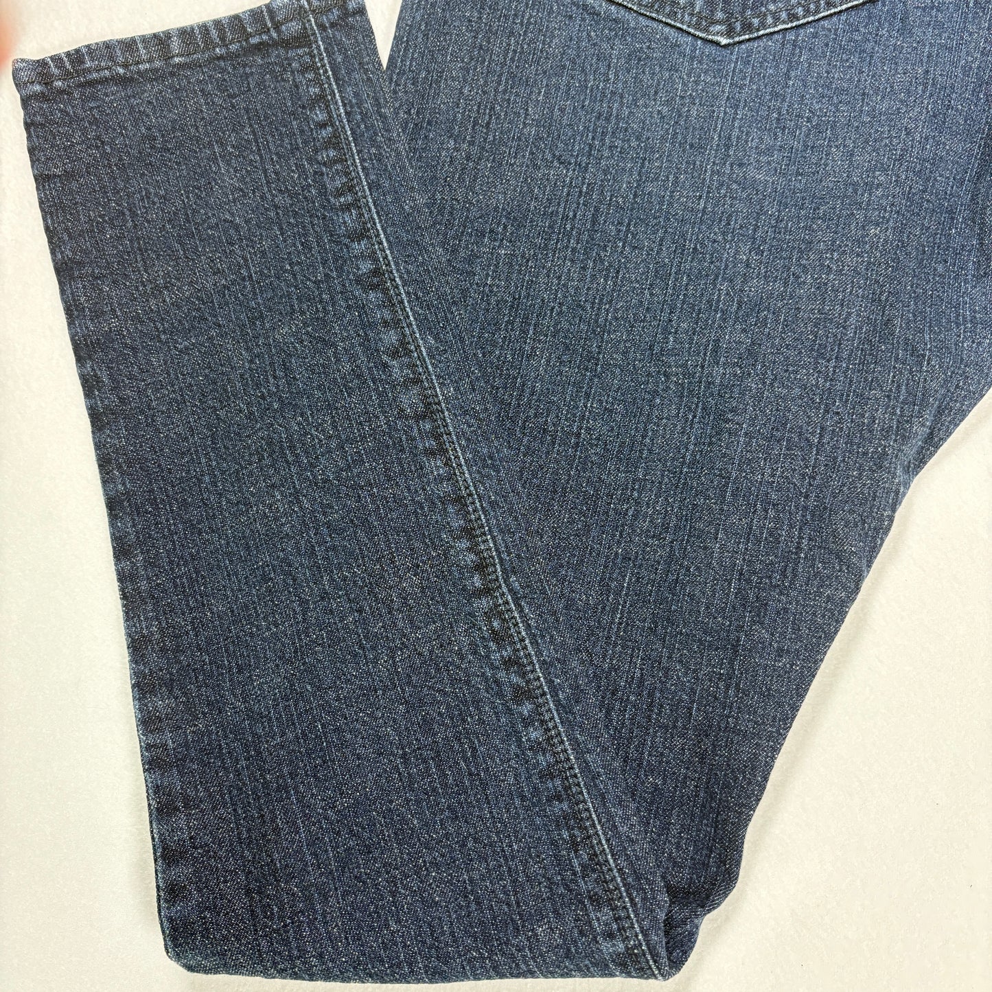 Express Jeans Women’s Size 14 Dark Wash Denim Stretch Straight Leg Mid Rise