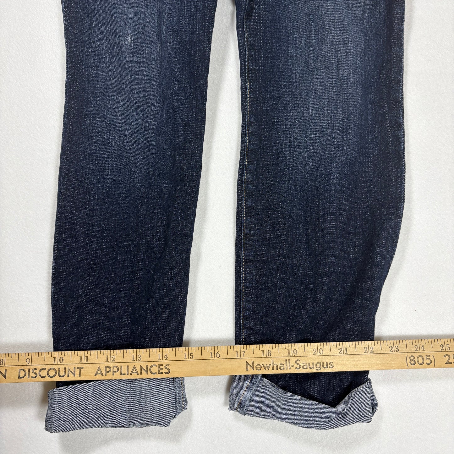 S & Co. Women’s Jeans Size 14 Dark Wash Skinny Low Rise Stretch Denim Cuffed Hem