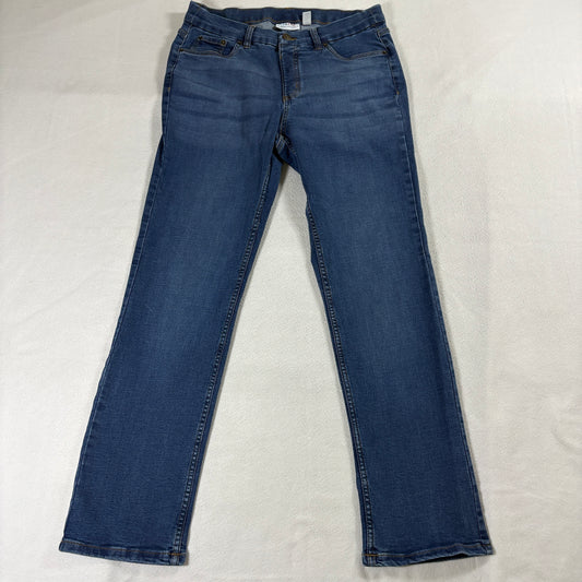 Slim Straight Jeans Stretch Medium Wash d&Co 12 Fits Like 31 X29Classic 5 Pocket