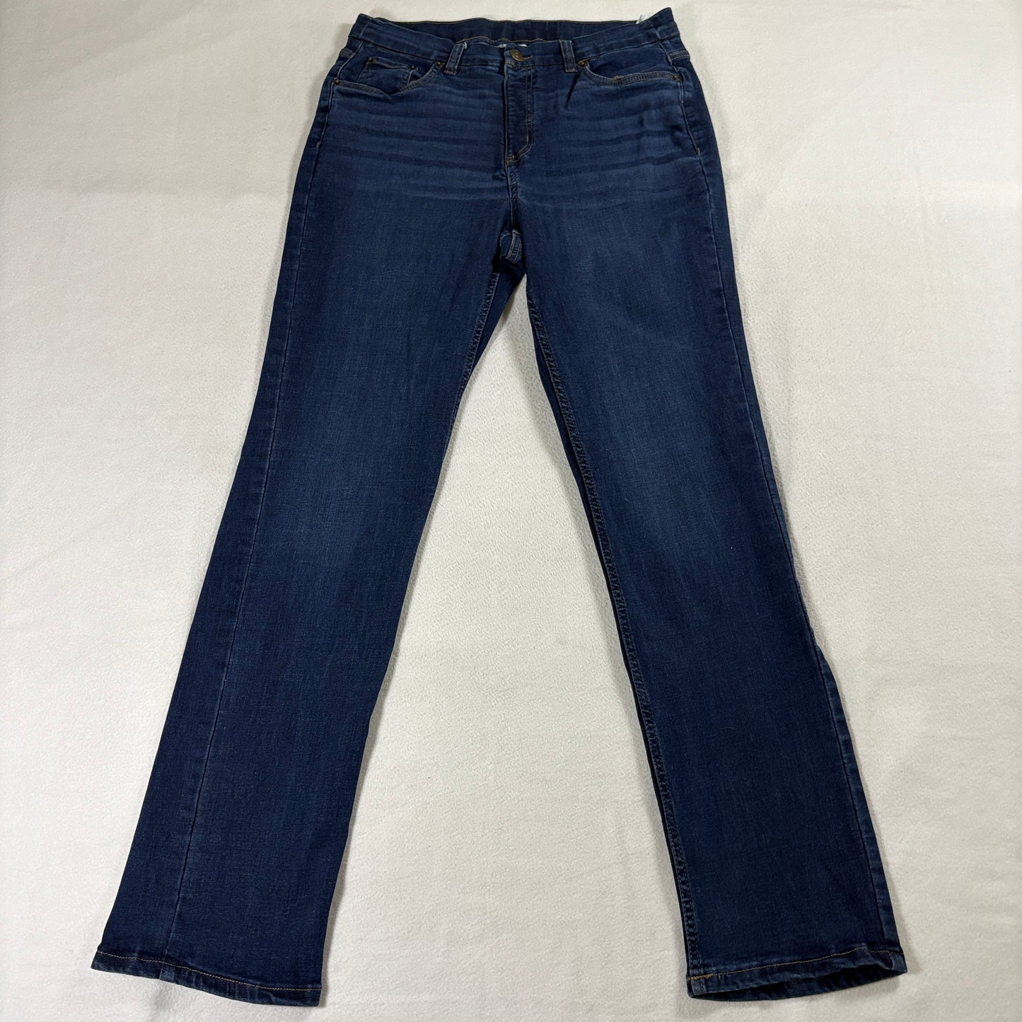 Slim Straight Jeans Medium Wash Stretch d&Co 12T Fits Like 31X30 Classic Pocket