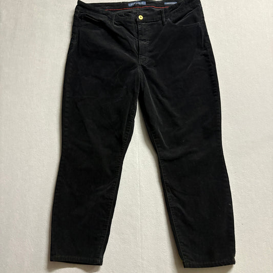 Tommy Hilfiger Tribeca Skinny Corduroy Pants Tag 18 Fits Like 38x26 Black