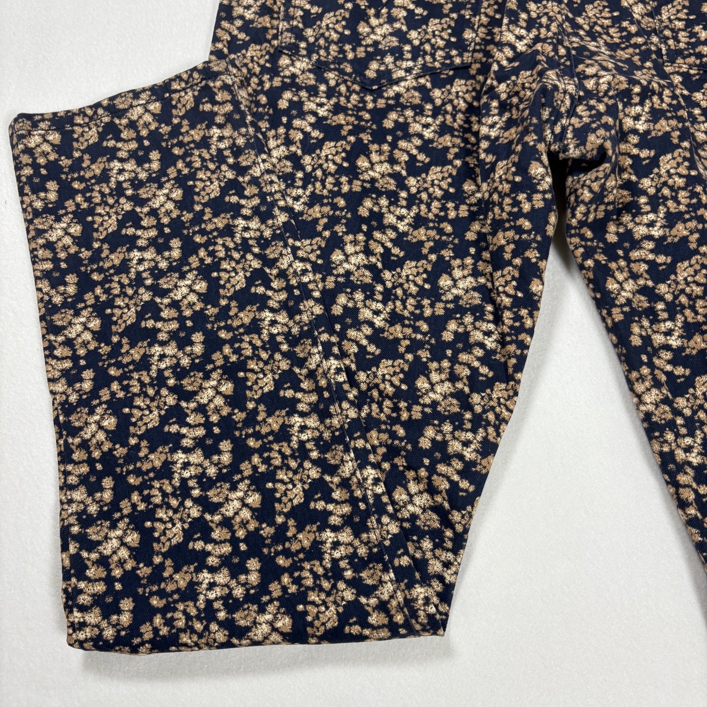 Levi’s Women’s 14M W32 L32 Mid Rise Skinny Jeans Blue Floral Print Stretch Denim