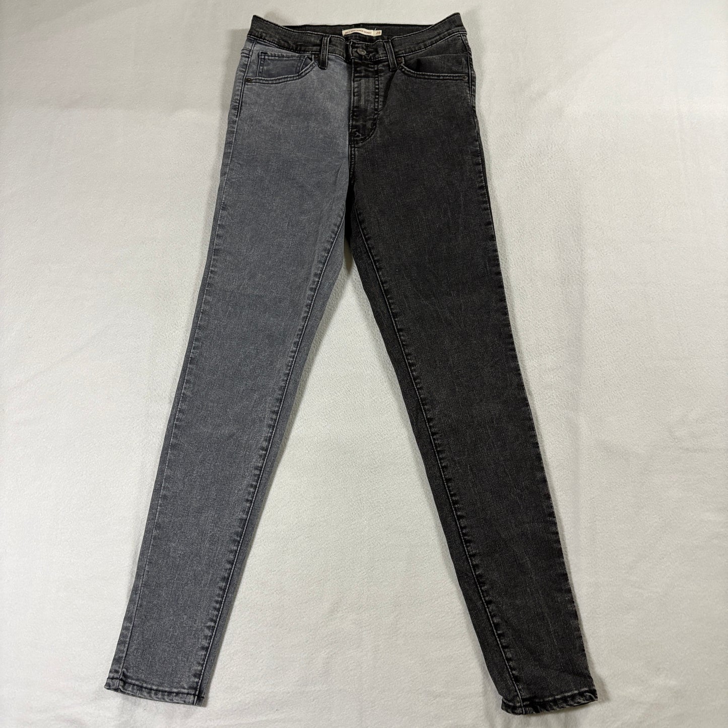 Levis Mile High Super Skinny Jeans W28 L30 Fits Like 28X29 Black Stretch Denim