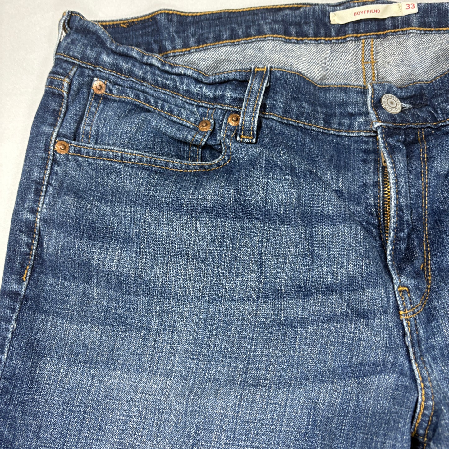 Levi’s Men’s Jeans W33 Dark Wash Straight Fit Stretch Denim Classic 5-Pocket