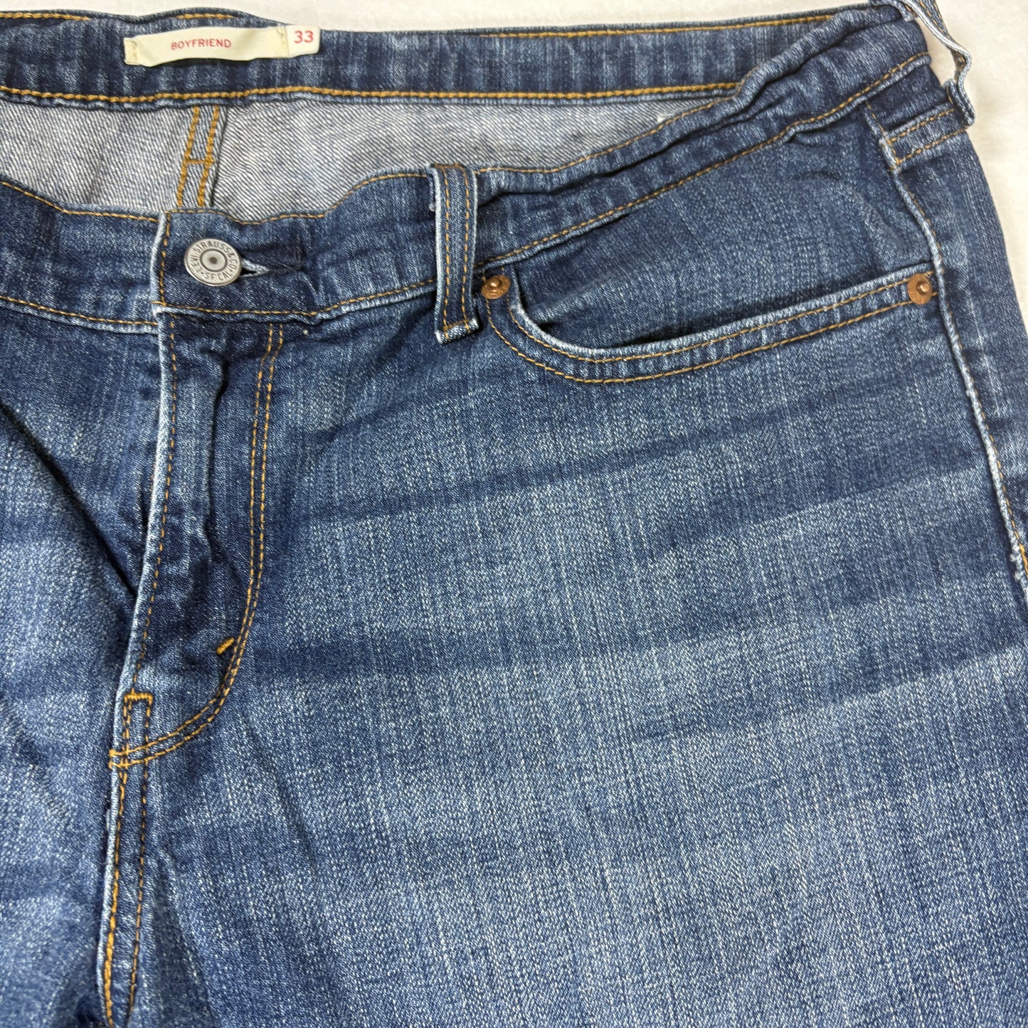 Levi’s Men’s Jeans W33 Dark Wash Straight Fit Stretch Denim Classic 5-Pocket