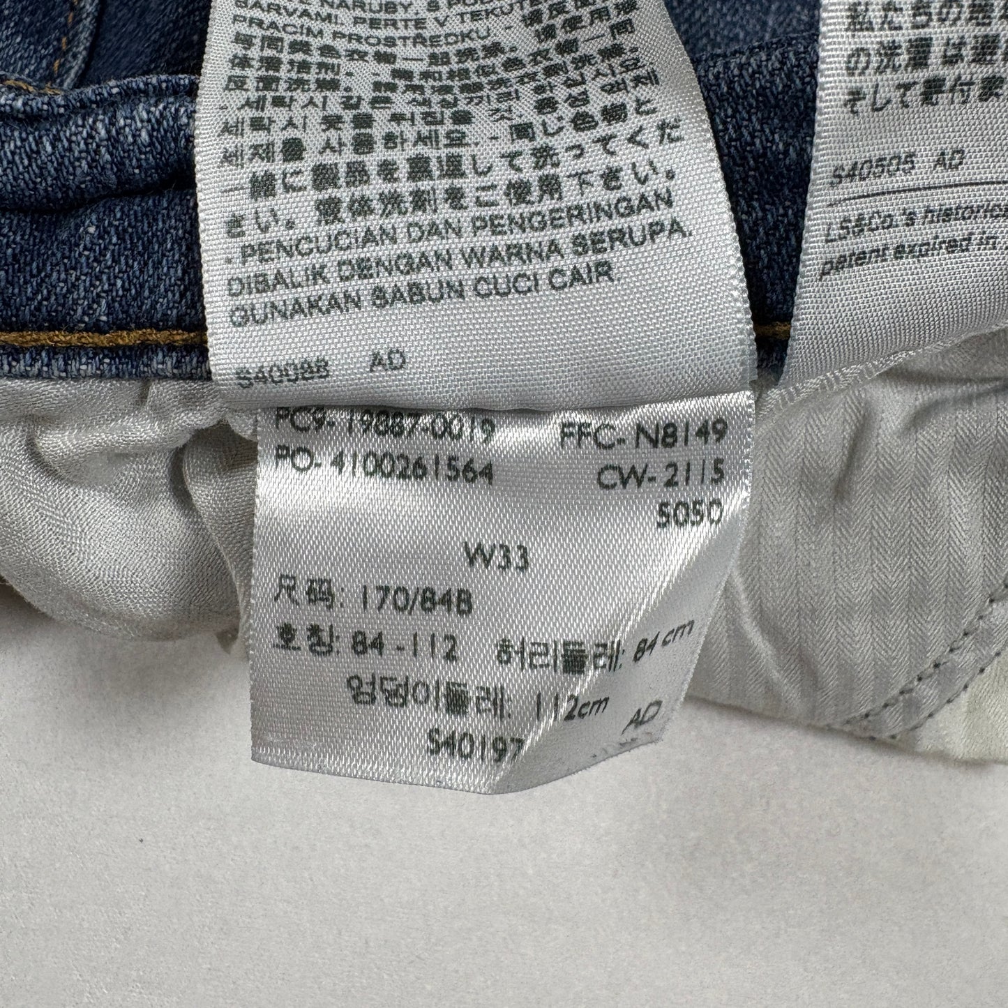 Levi’s Men’s Jeans W33 Dark Wash Straight Fit Stretch Denim Classic 5-Pocket