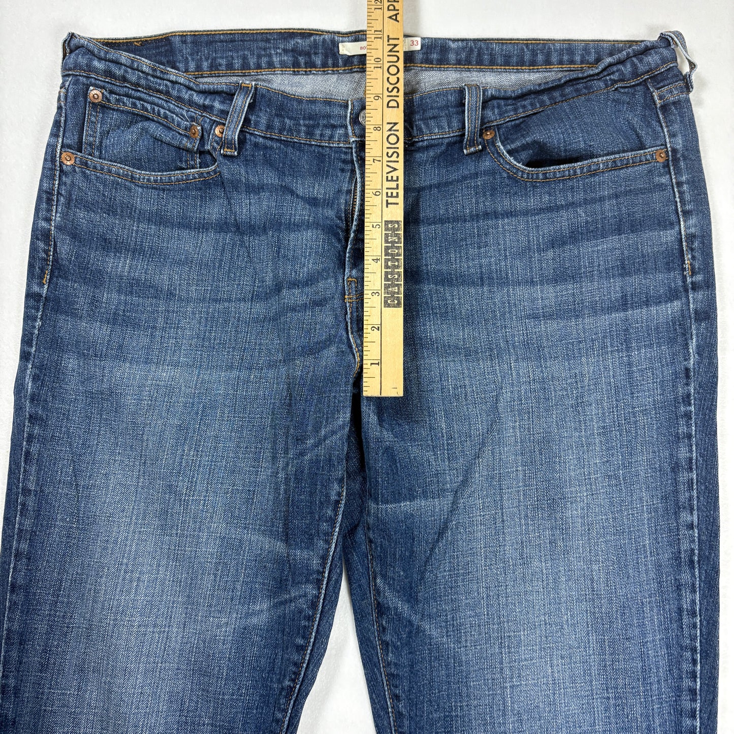 Levi’s Men’s Jeans W33 Dark Wash Straight Fit Stretch Denim Classic 5-Pocket