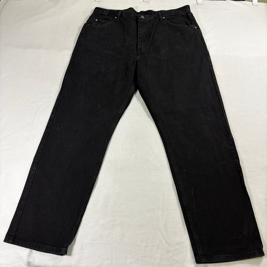 Wrangler Relaxed Fit Jeans Black Wash Workwear W40 L32 Fits Like 39X32 Straight