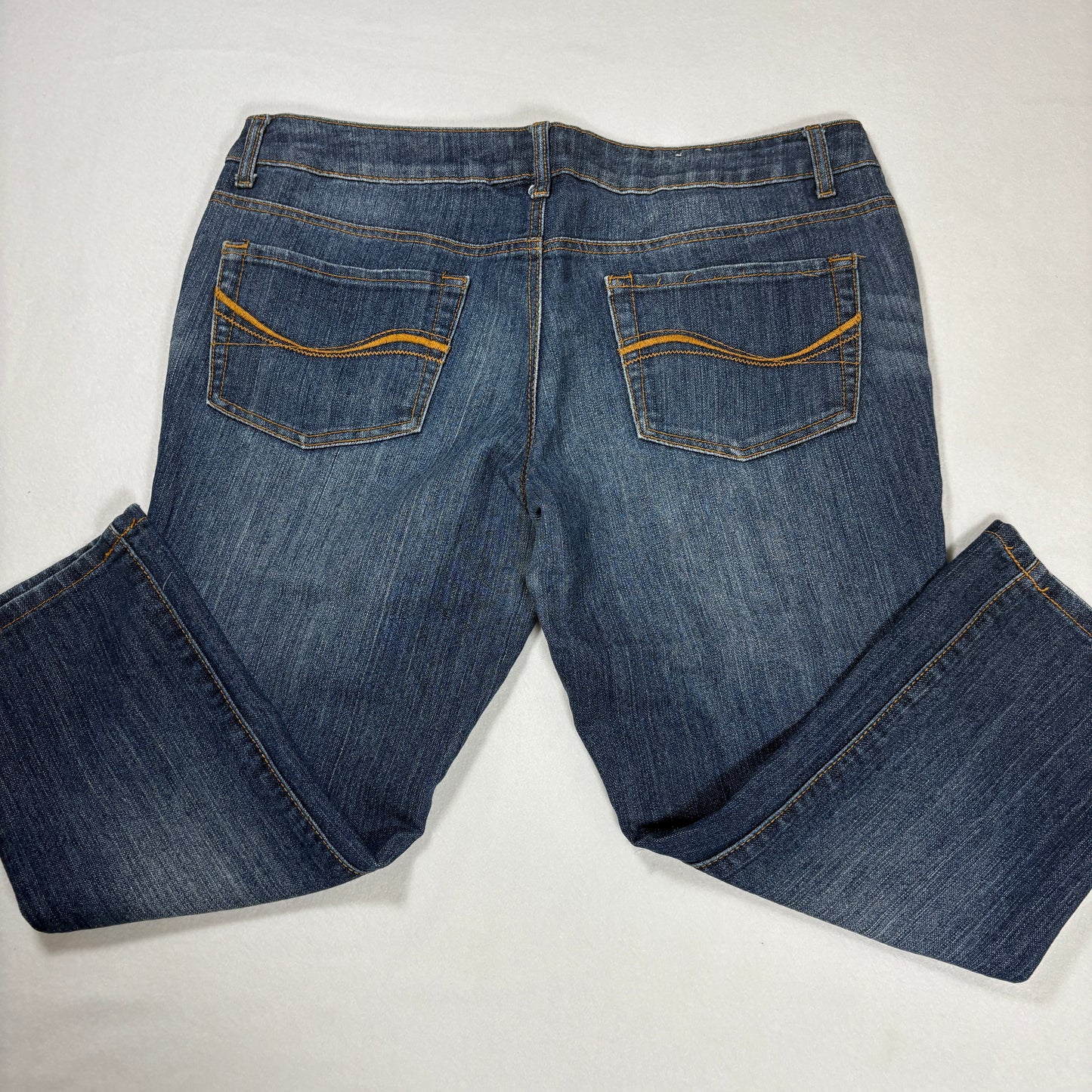 SO Women’s Jeans Size 15 Bootcut Mid-Rise Blue Denim Faded Wash Casual