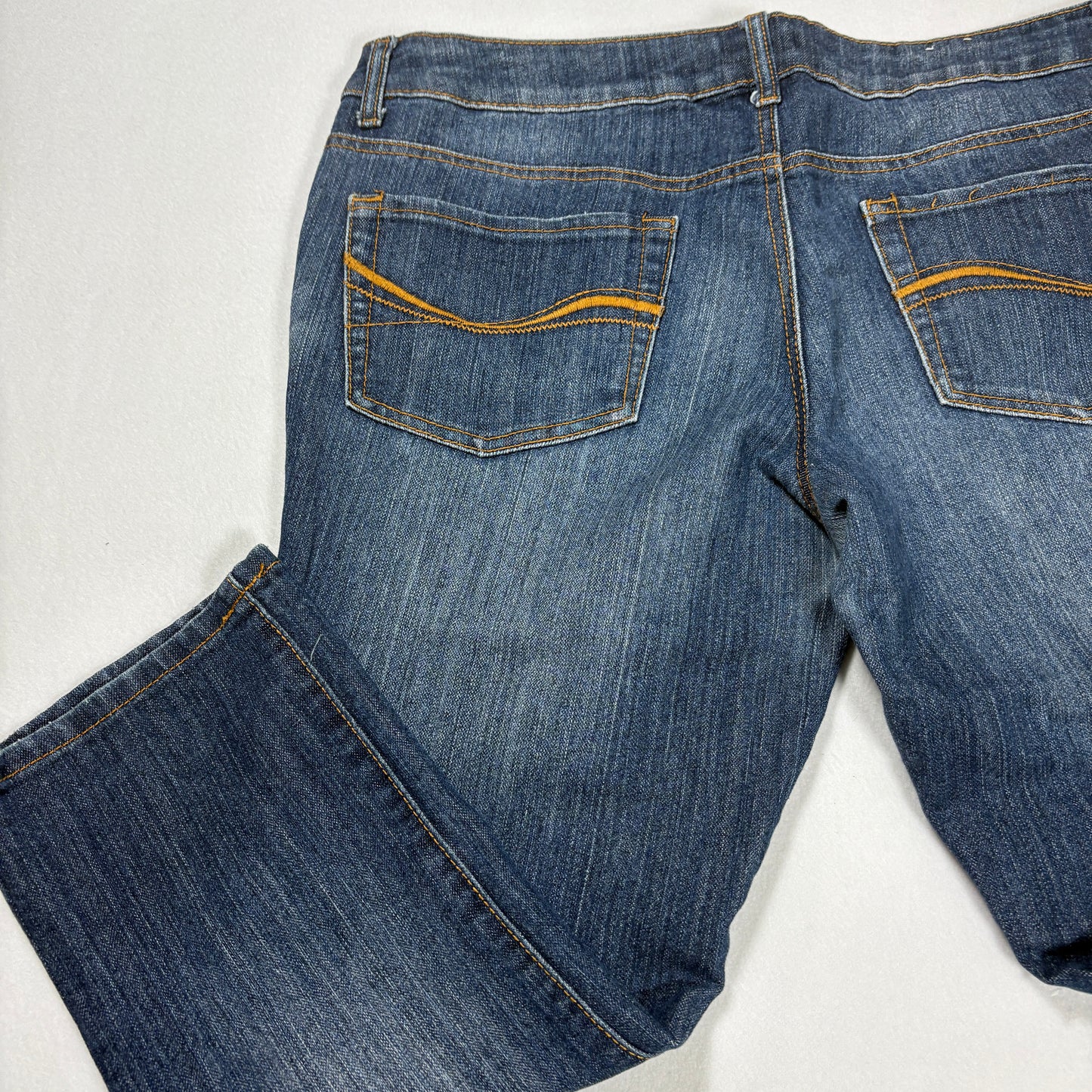 SO Women’s Jeans Size 15 Bootcut Mid-Rise Blue Denim Faded Wash Casual