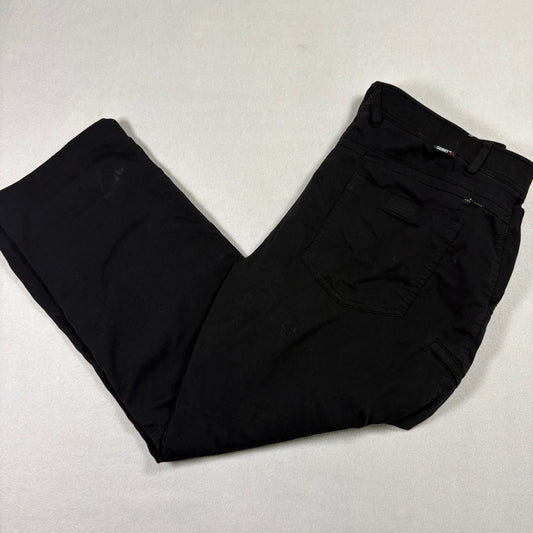 Gerry mens black hiking pants 34x32 outdoor cargo lightweight nylon stretch