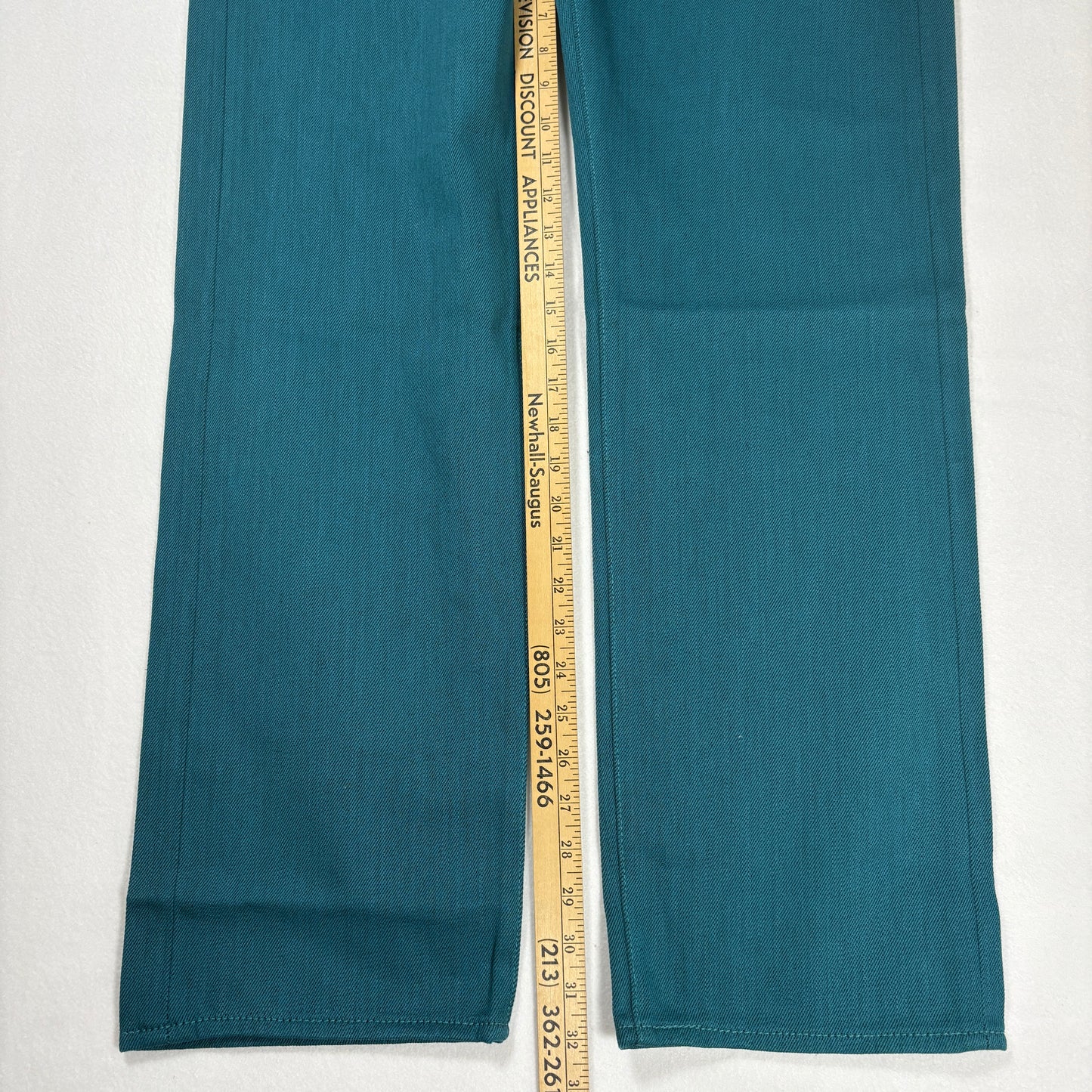 Levi’s 501 XX Men’s Jeans W34 L32 Teal Blue Straight Leg Button Fly Denim