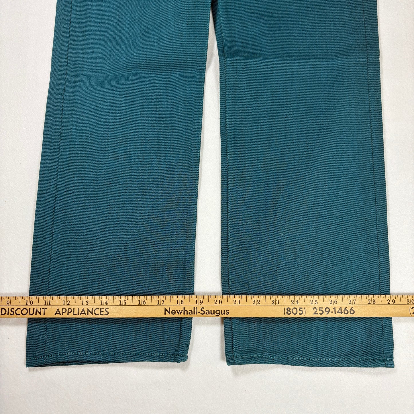 Levi’s 501 XX Men’s Jeans W34 L32 Teal Blue Straight Leg Button Fly Denim
