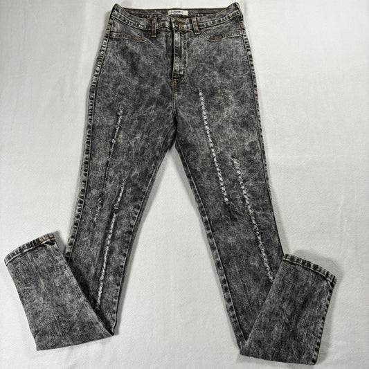 Vintage Acid Wash Jeans Womens Size 13 High Rise Distressed Grunge Y2K Retro 90s