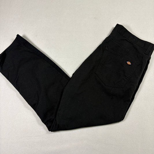 Dickies mens black work pants 34x30 durable flexible straight leg grunge Y2K