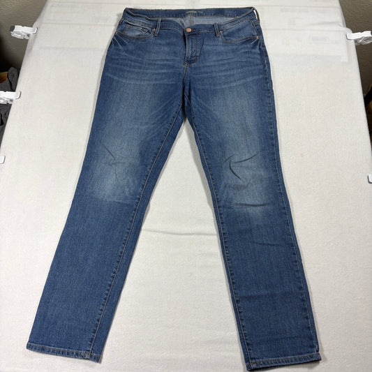 Vintage Straight Leg Jeans Womens Size 12 Medium Wash Retro Y2K Denim