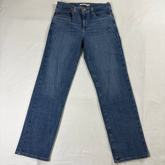 Levis 724 High Rise Straight Jeans W29 L30 Fits Like 29X29 Blue Stretch Denim