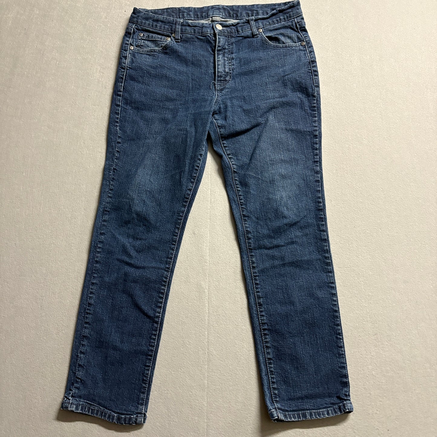 Ash & Erie Slim Straight Jeans Mens 33x28 Fits Like 32x26 Dark Wash Stretch